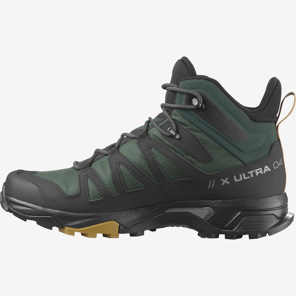 SALOMON X ULTRA 4 MID GORE-TEX Philippines - Men's Hiking Boots - Green | 349687-EOL